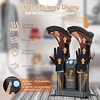 Vista 2 de COSTWAY Boot Dryer, Shoe Dryer with 180 Mins Timer & Heating Blower, Ozone Disinfection, Extendable Design