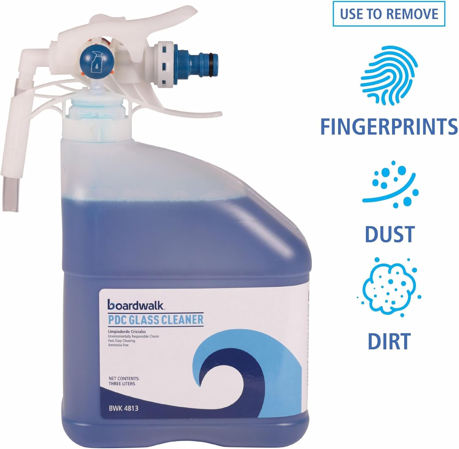 Boardwalk PDC Glass Cleaner, 3 Liter Bottle