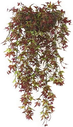 Plantas colgantes falsas de vid artificial guirnalda de Navidad de hiedra de plástico vid sintética flores de hierba hojas hogar jardín exterior