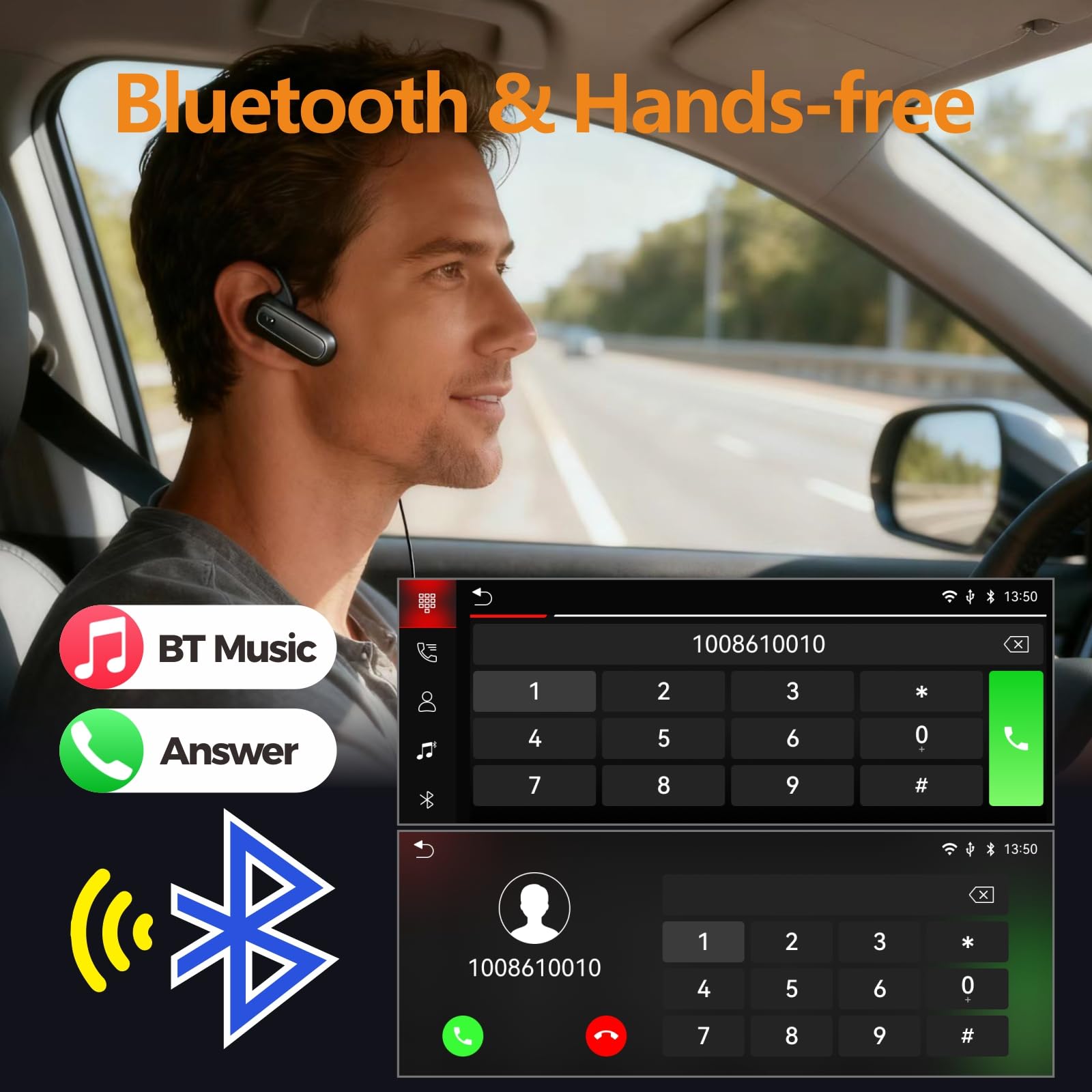 Autoradio pour BMW F20/F21/F23 Cabrio(2011-2016) F30/F31/F33/F34/F36/3GT (2012-2016) Stéréo sans Fil CarPlay/Android Auto Bluetooth RDS