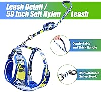 Vista 6 de Juego de arnés y correa para perro, chaleco ajustable a prueba de escape, arnés acolchado suave reflectante para perros pequeños