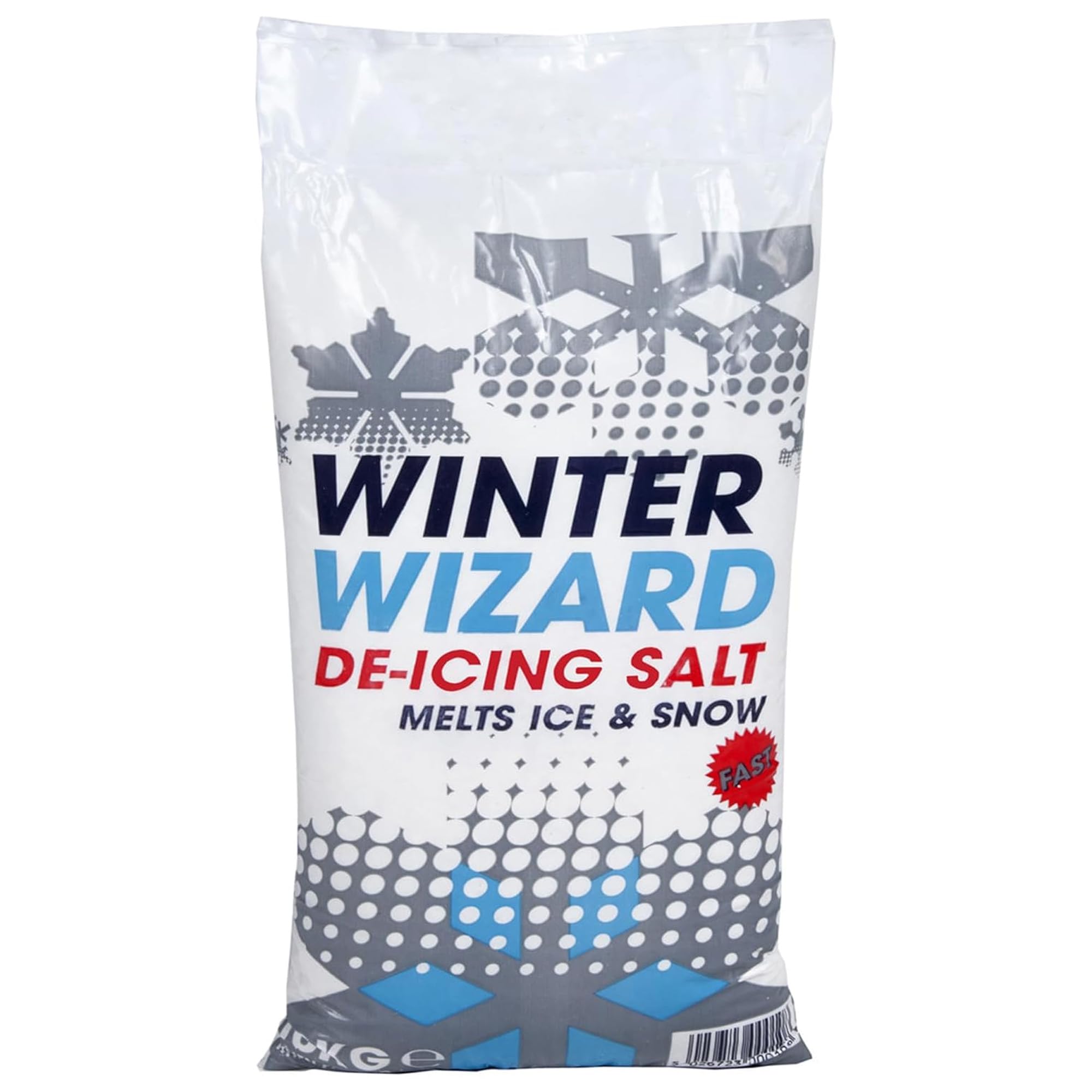Pluto Packaging White Winter De-Icing Grit Rock Salt Snow Remover Perfect For Driveways & Paths (20Kg (2 Bags))
