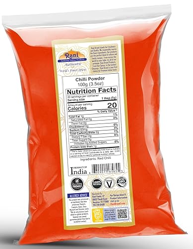 Miniatura 2 de Rani - Polvo de chile Mirchi especia india molida 35 onzas 353oz  Todo natural sin sal  Vegano  Sin colores  Apto para gluten  Sin OMG  Origen indio