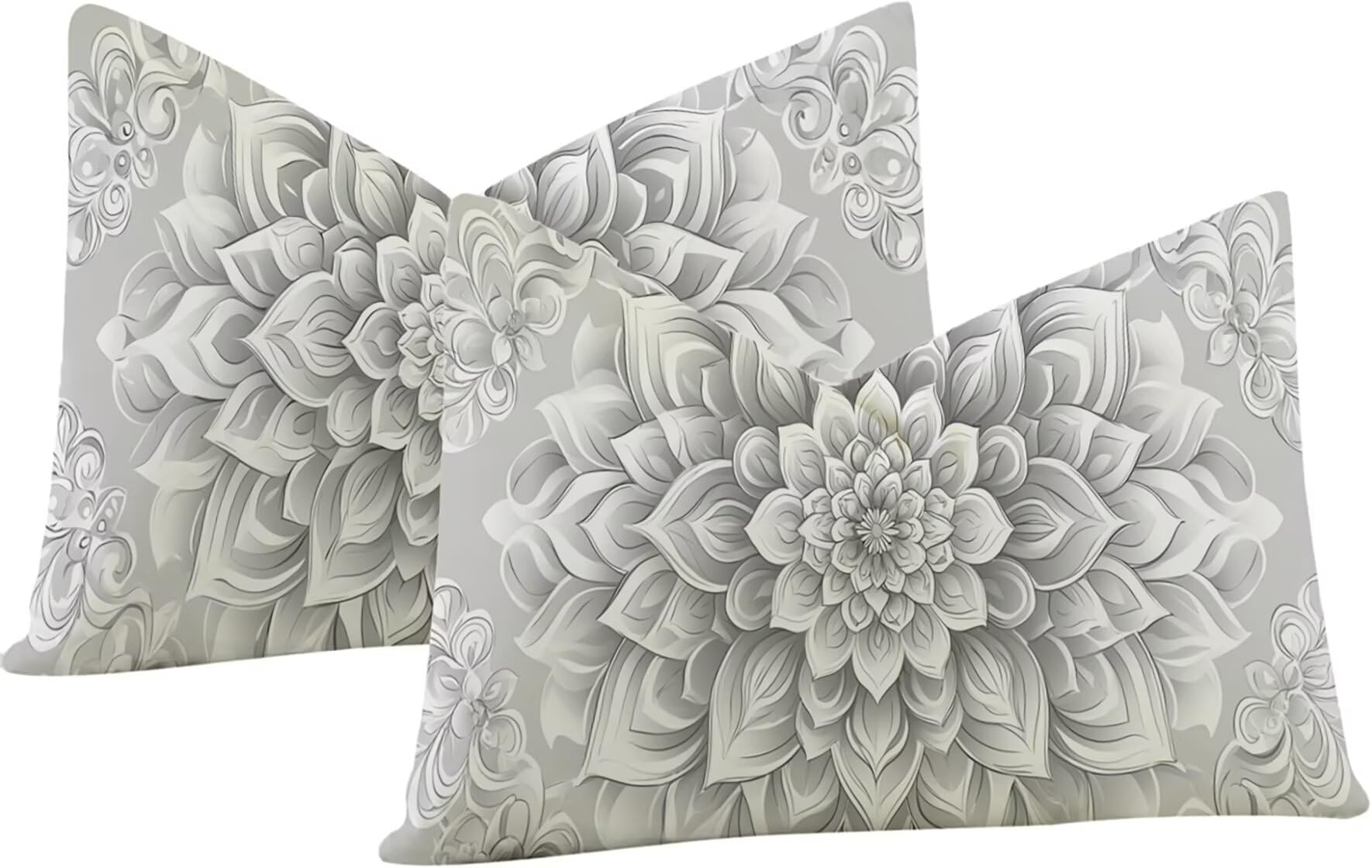 Housse de coussin 50x90 cm en velours imprimé double face rétro par Lpfieonn Fleur