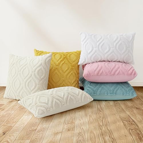 Miniatura 8 de decorUhome - Juego de 2 fundas de almohada de otoño de 18 x 18 pulgadas, fundas de almohada decorativas afelpadas de piel sintética suave para sofá,