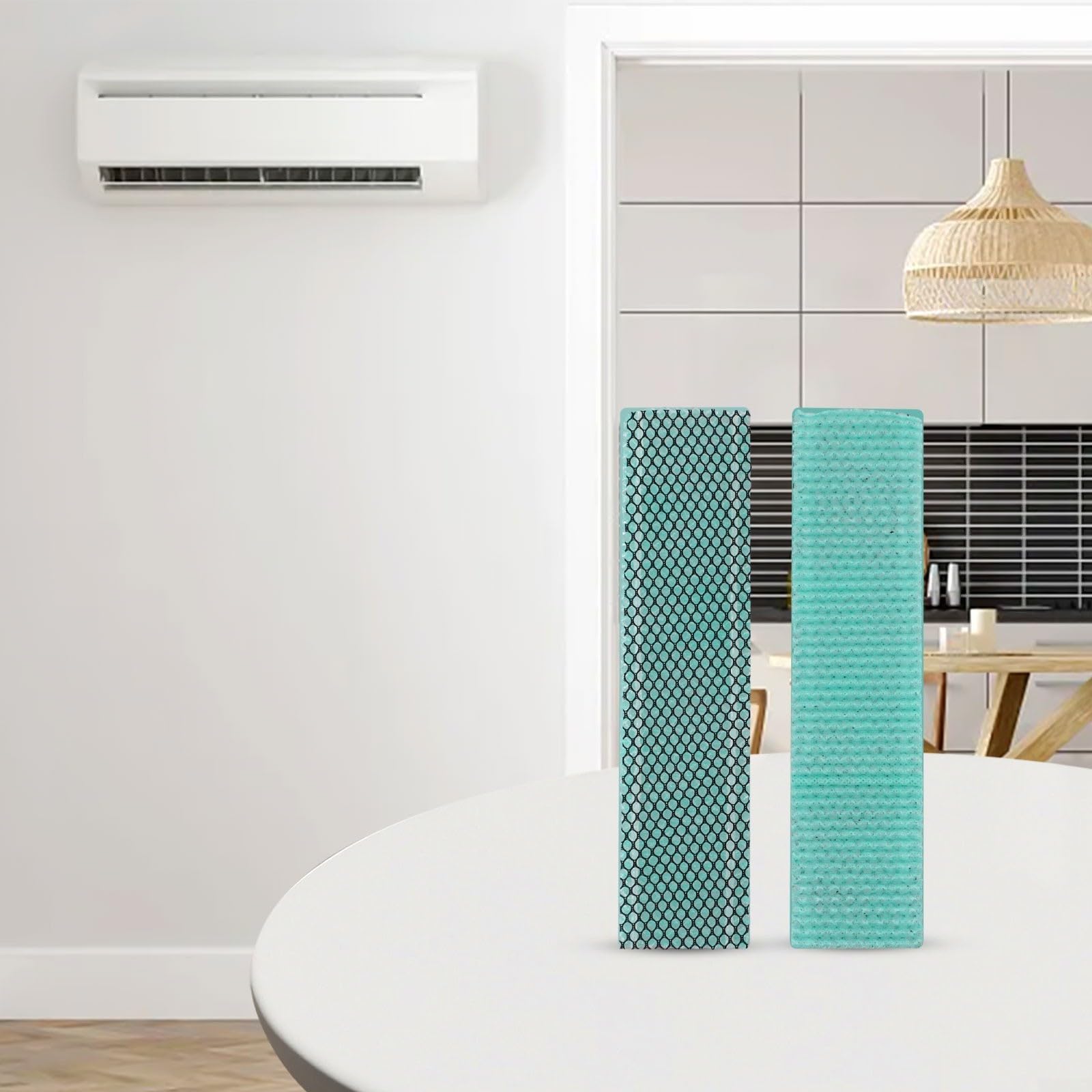 Luftfilter für Klimageräte, 2 Stück, Baumwollmaterial, 21 x 52 mm, passend für und für Midea Modelle, zur Verbesserung der Luftqualität und Kühlleistung(A)