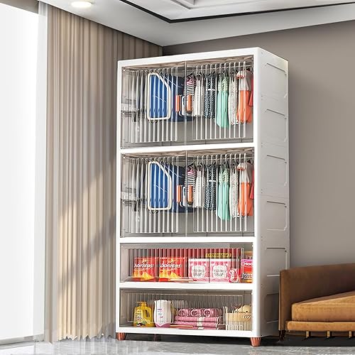 Tokokimo Armario de bebé, organizadores de armario para bebé, armario portátil para niños, aparador con puertas, dormitorio, cuarto de bebé para