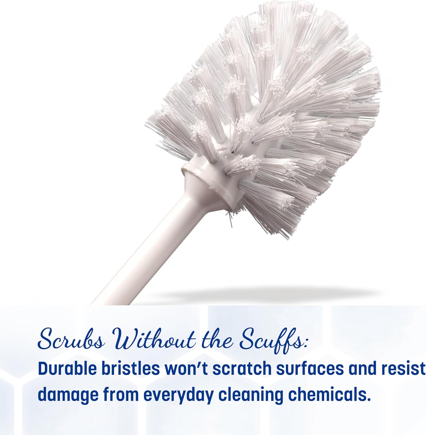 Sparta Flo-Pac Toilet Bowl Brush, 24 Pack for Commercial Restrooms, Heavy Duty Toilet Brush with Plastic Handle for Bathrooms, 11 Inches, White (Pack of 24)