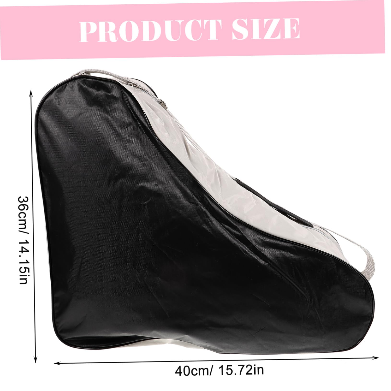 Mikikit 1Set Roller Skates Storage Bag Pouch for Ice and Inline Skates Portable Organizer with Zipper for Easy Carrying Durable and Comfortable Material for Adults