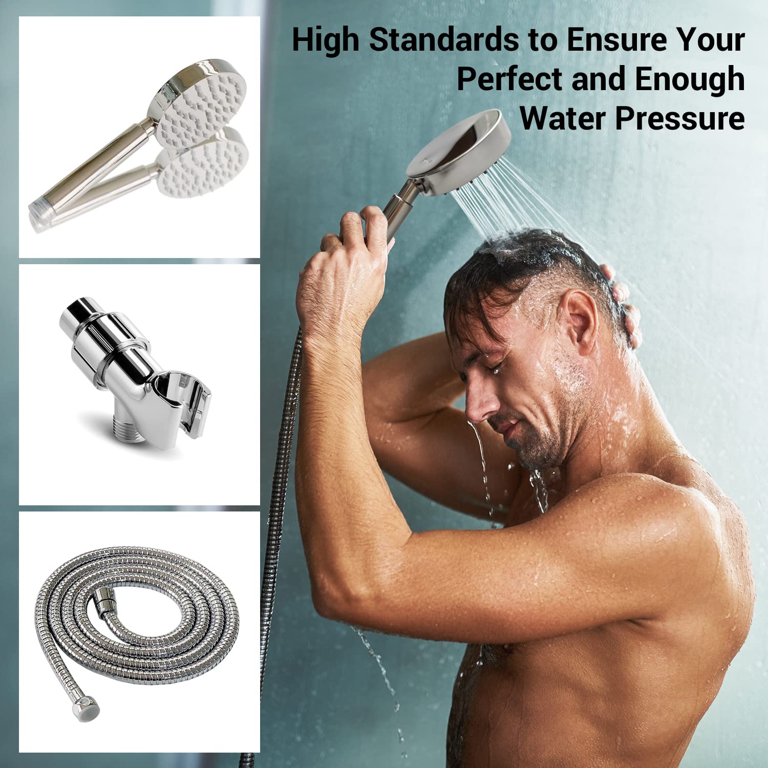 クロームシャワーヘッドとホースセット Amazon | アダプター シャワーホース用 シャワーヘッド アダプター