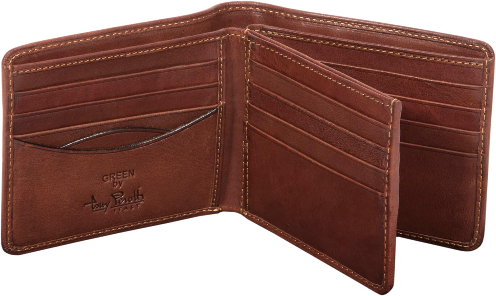 Tony PerottiPrima Tri-Fold Wallet (Brown) [Apparel]