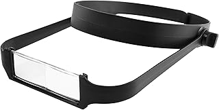 Modelcraft Slimline Headband Magnifier with 4 Lenses, Black