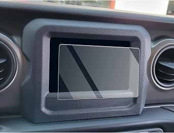 CDEFG for 2018 2019 2020 2021 2022 Wrangler JL/Gladiator JT Center Control Touchscreen Navigation Touch Screen Protector, HD Clear Tempered Glass 9H Scratch Resistance for 7" Display