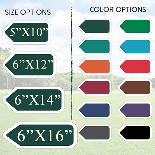 Vista 56 de Placa de dirección de metal personalizada, letreros de números para placa de pared de casa, letrero de dirección de nombre de calle, números de casa