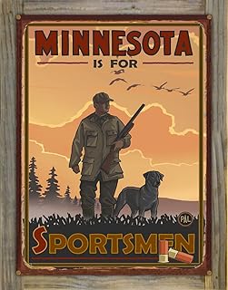Minnesota Duck Hunt Rustic Metal Print on Reclaimed Barn Wood from Travel Artwork by Artist Paul A. Lanquist 17" x 23"