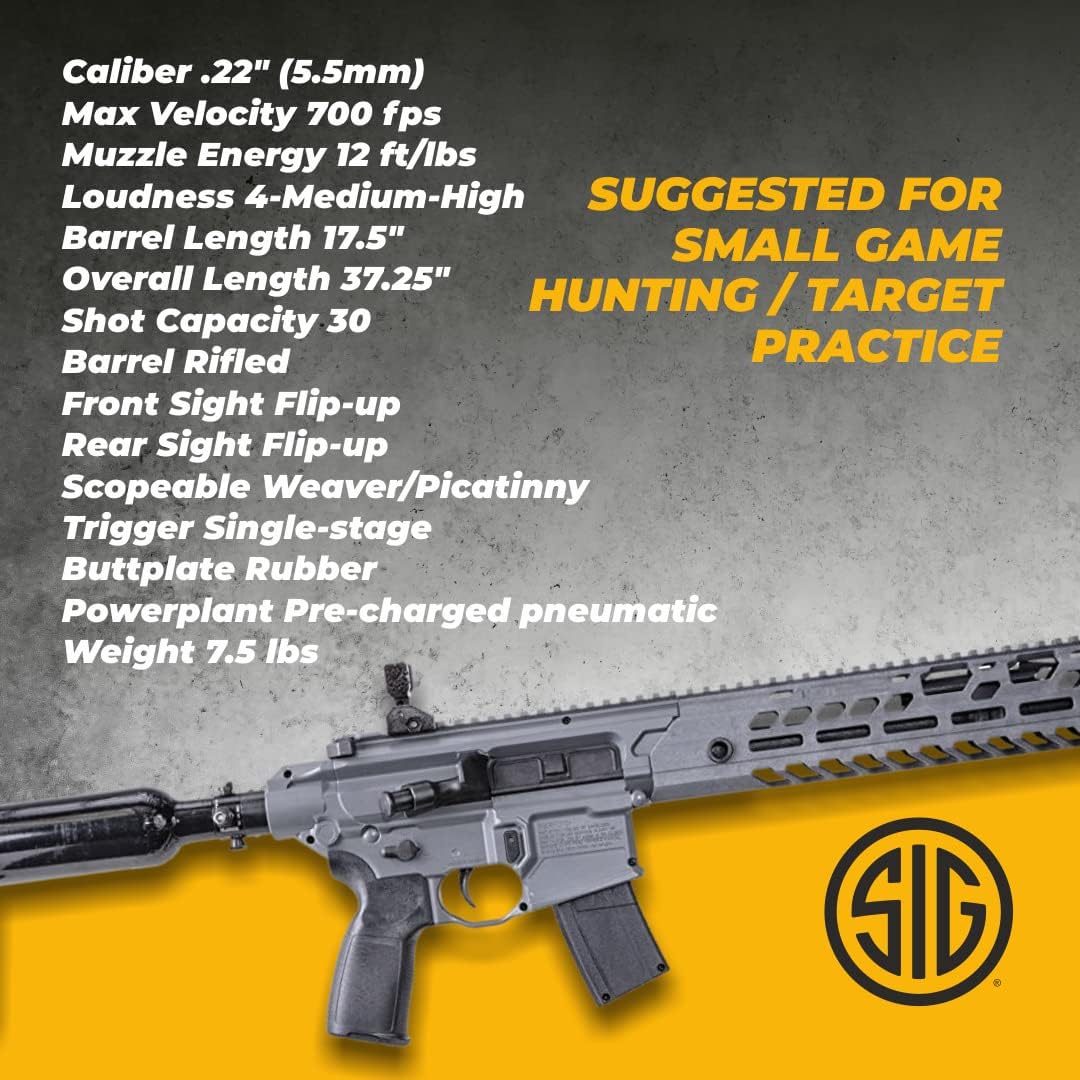 Sіg Sаuer Virtus .22 Cal PCP Air Rifle with 3-9x40 Riflescope w/Rings Set, Lens Cleaning Pen and .22 x250 Pellets Bundle