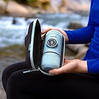 Vista 5 de WACACO Nanopresso Cafetera de Espresso Portátil con Funda, Mini Cafetera de Viaje, Perfecta para Camping, Viajes y Oficina (Elements Arctic Blue)