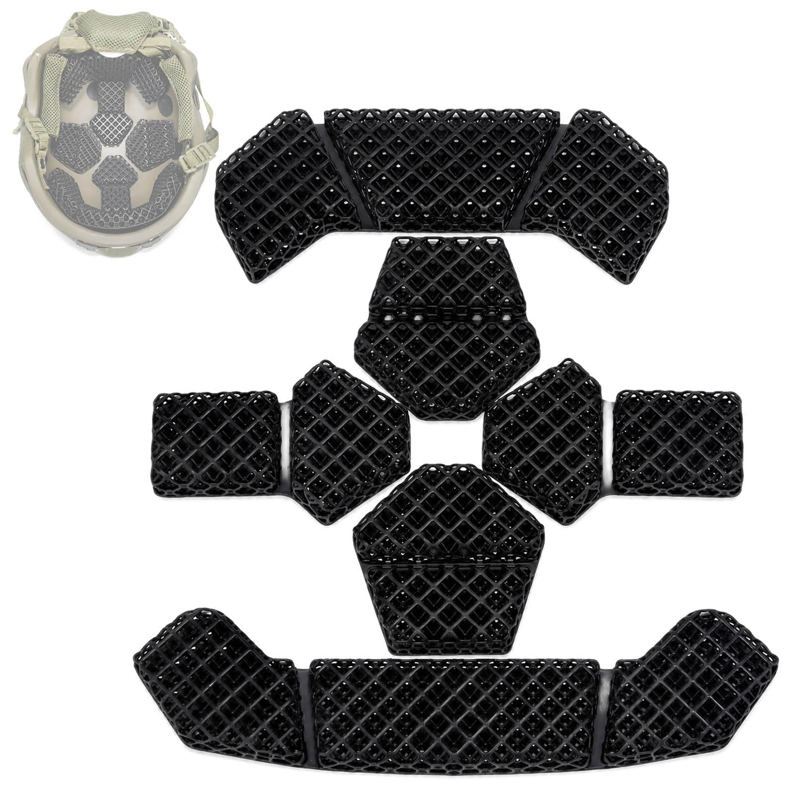 Taktisches Helmpolster-Set, 1,8/2,5 cm 3D-Gedruckte Gittereinsätze