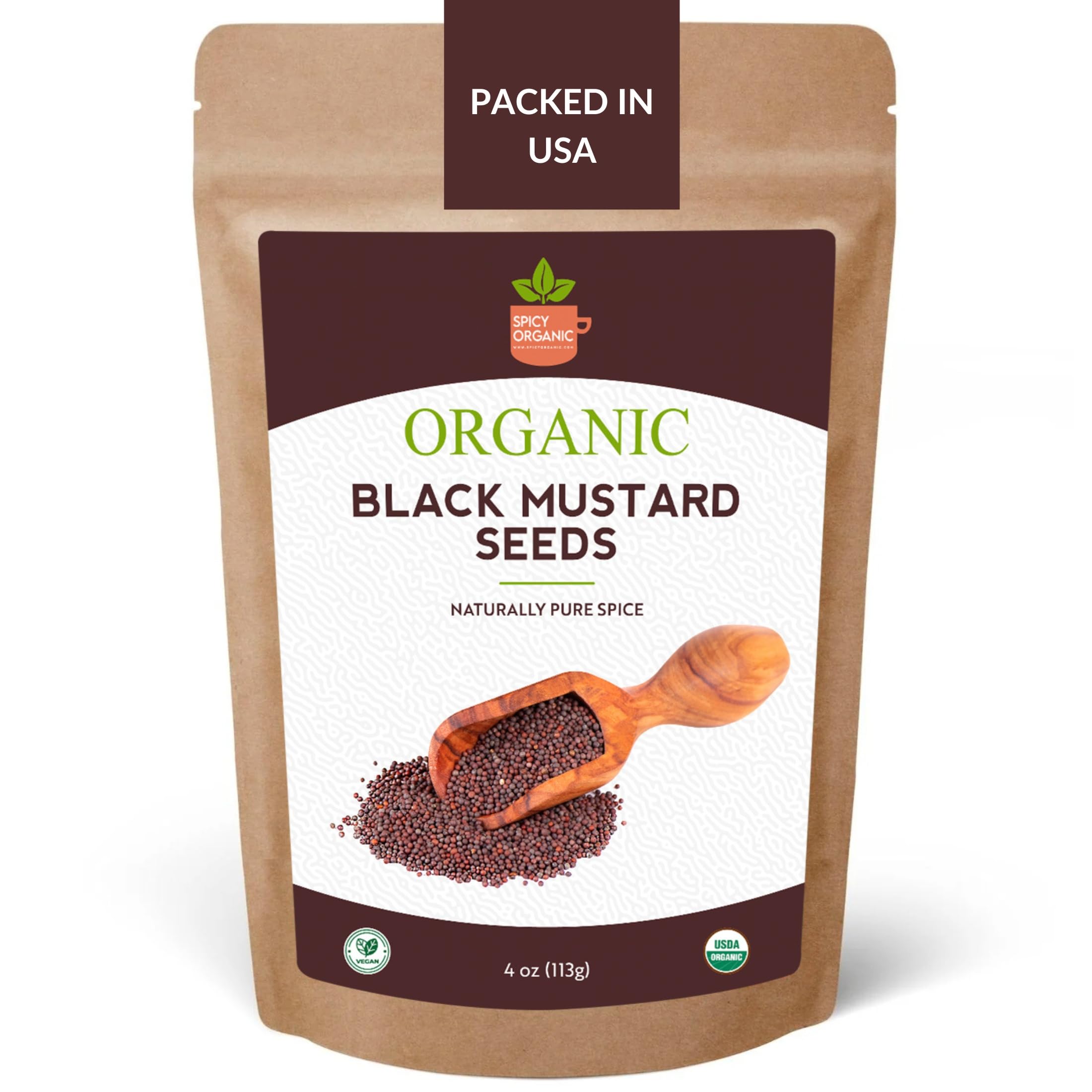 SPICY ORGANIC Indian Black Mustard Seeds