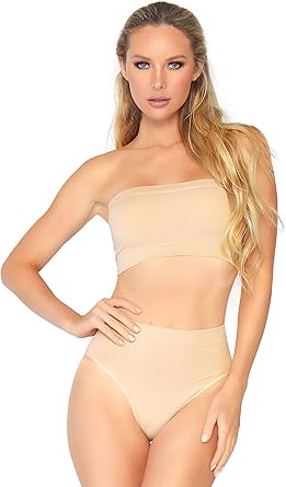 Leg Avenue Women's 2 Pc Seamless Naked Base Brief Set