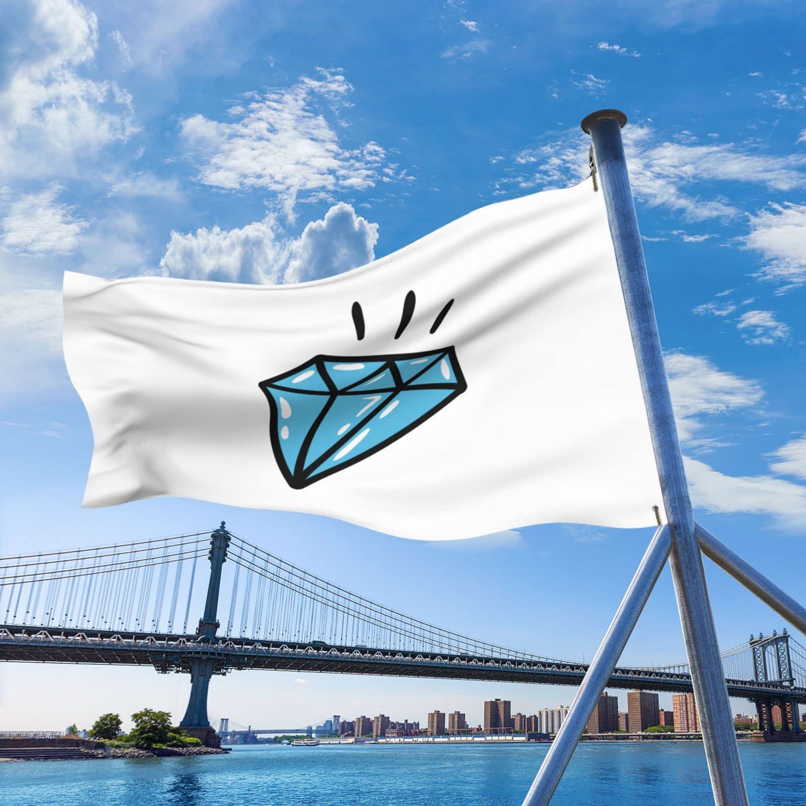 Diamond Flags 5x8 Ft Outdoor Flag Banner Double-Sided Large Size