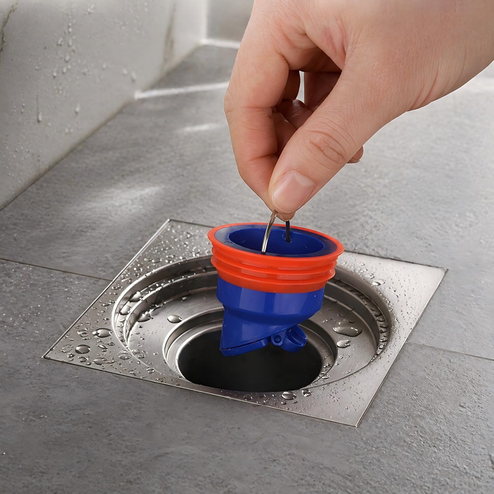 2 Pezzi 35-52mm Anti-Odore Scarico A Pavimento - Scarico A Pavimento Antiodore - Scarico Doccia - Facile Da Installare, Riutilizzabile (2 Anelli In Silicone E 2 Anelli In Acciaio Inossidabile)