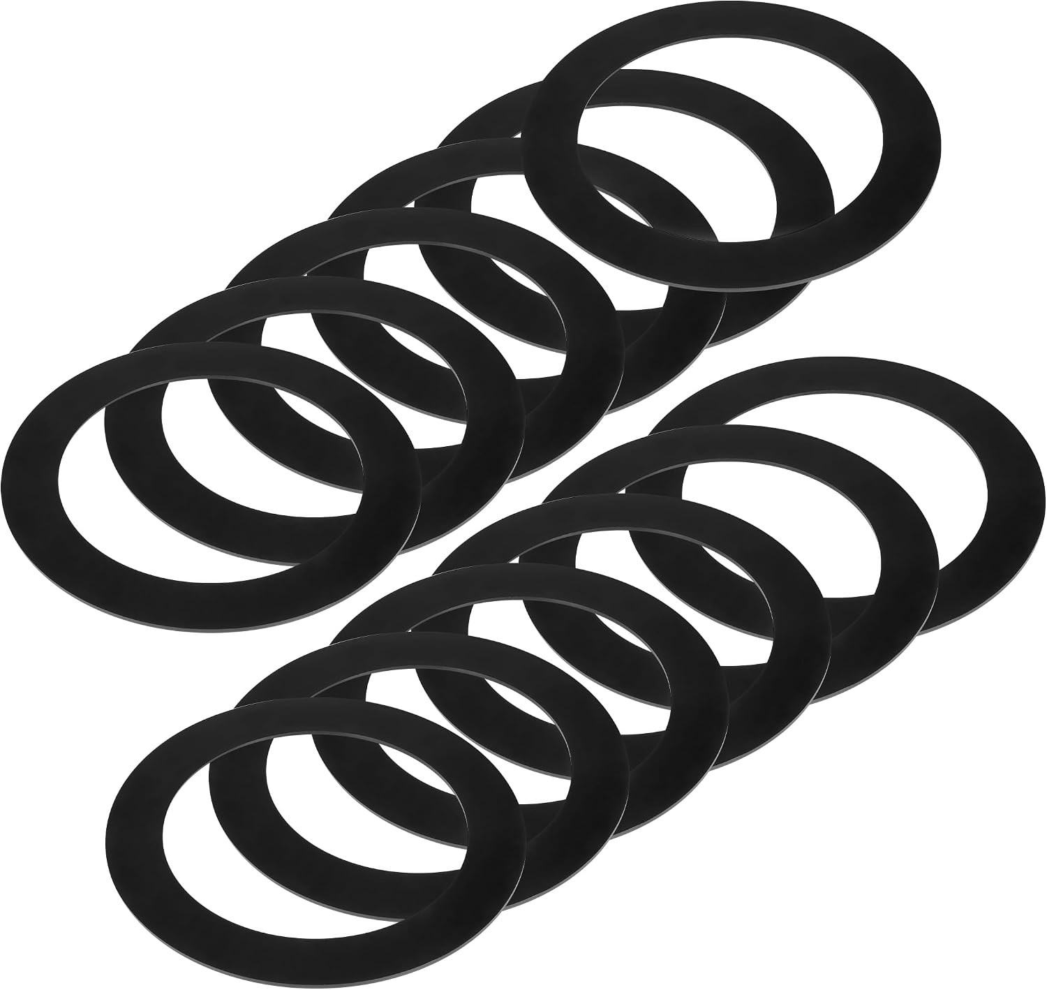 Maxxima 12 Pack 6 in. Goof Rings for Recessed Lights, Can or Canless Lighting Round Downlight Trim Ring, Outer Diameter 8.6” Inner Diameter 6.22”, Durable Plastic Design, Black Extended Trim