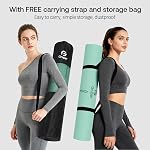 Gruper Yoga Mat Non Slip TPE Extra Wide Yoga Mat with Alignment Mark, 72"L x 32"W x 0.32"/0.24"Th (183cm x 80cm x 8mm/6mm), Anti-Tear Exercise Mat with Carrying Strap and Bag, Workout Mats for Yoga, Pilates
