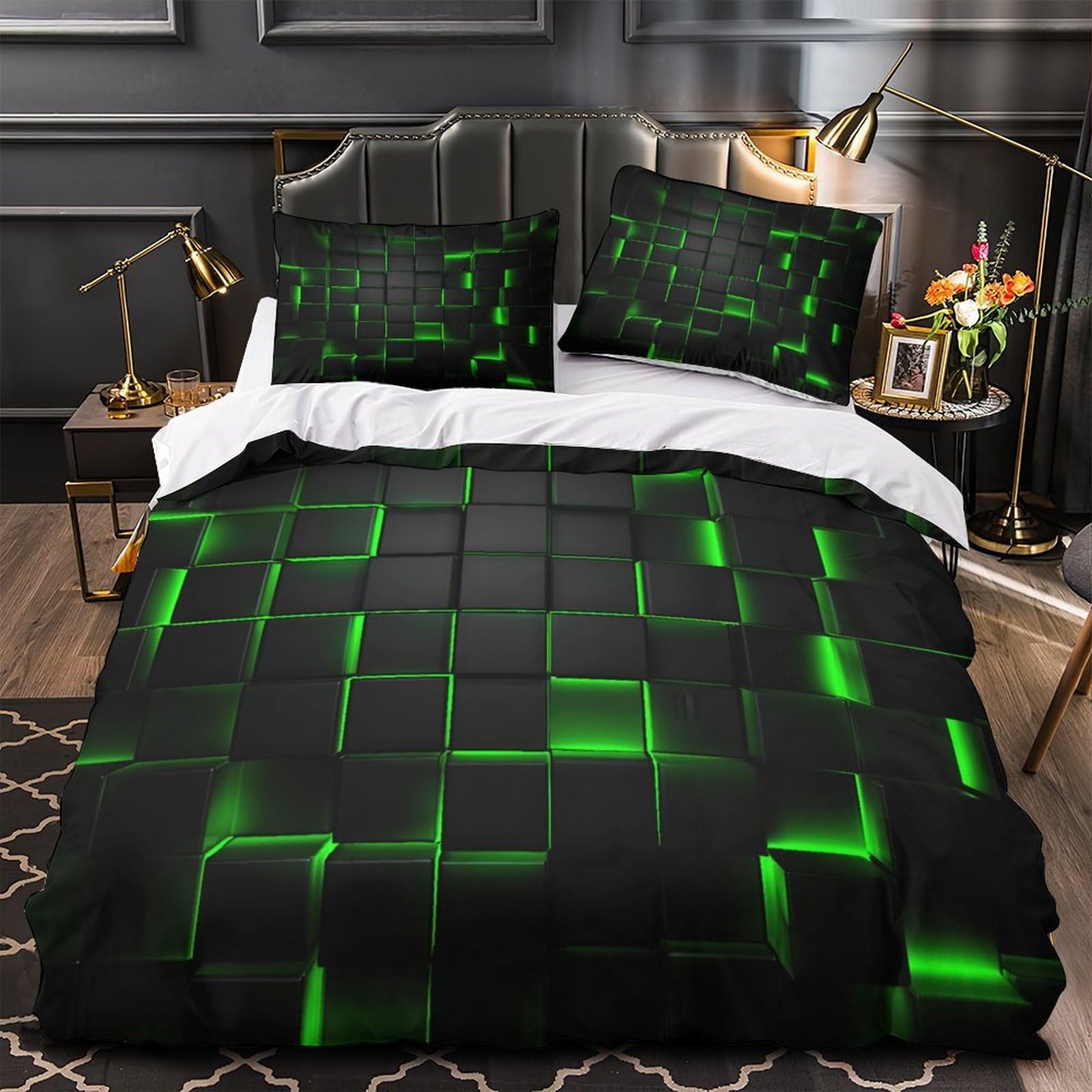 Parure de lit teckel 3D pour un nid douillet de couple amoureux dans une chambre moderne