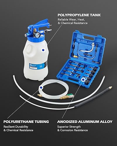Miniatura 7 de Orion Motor Tech Kit de bomba extractora de aceite y dispensador, juego de herramientas de 6L, juego de purga de líquido de transmisión neumático de