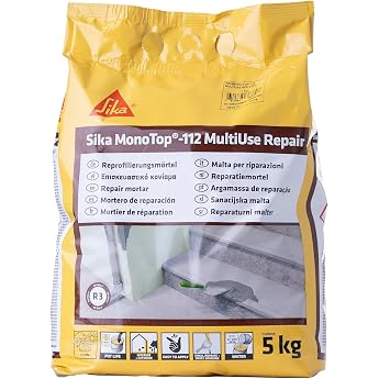 Sika Monotop 112 MultiUse Repair - R4 mortar for repair and patching - 5kg - Grey