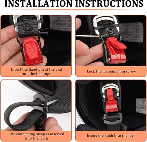 Miniatura 5 de Kit de hebilla de liberación rápida para casco  Reemplazo de hebilla de correa de barbilla para casco de motocicleta, cierre de liberación rápida