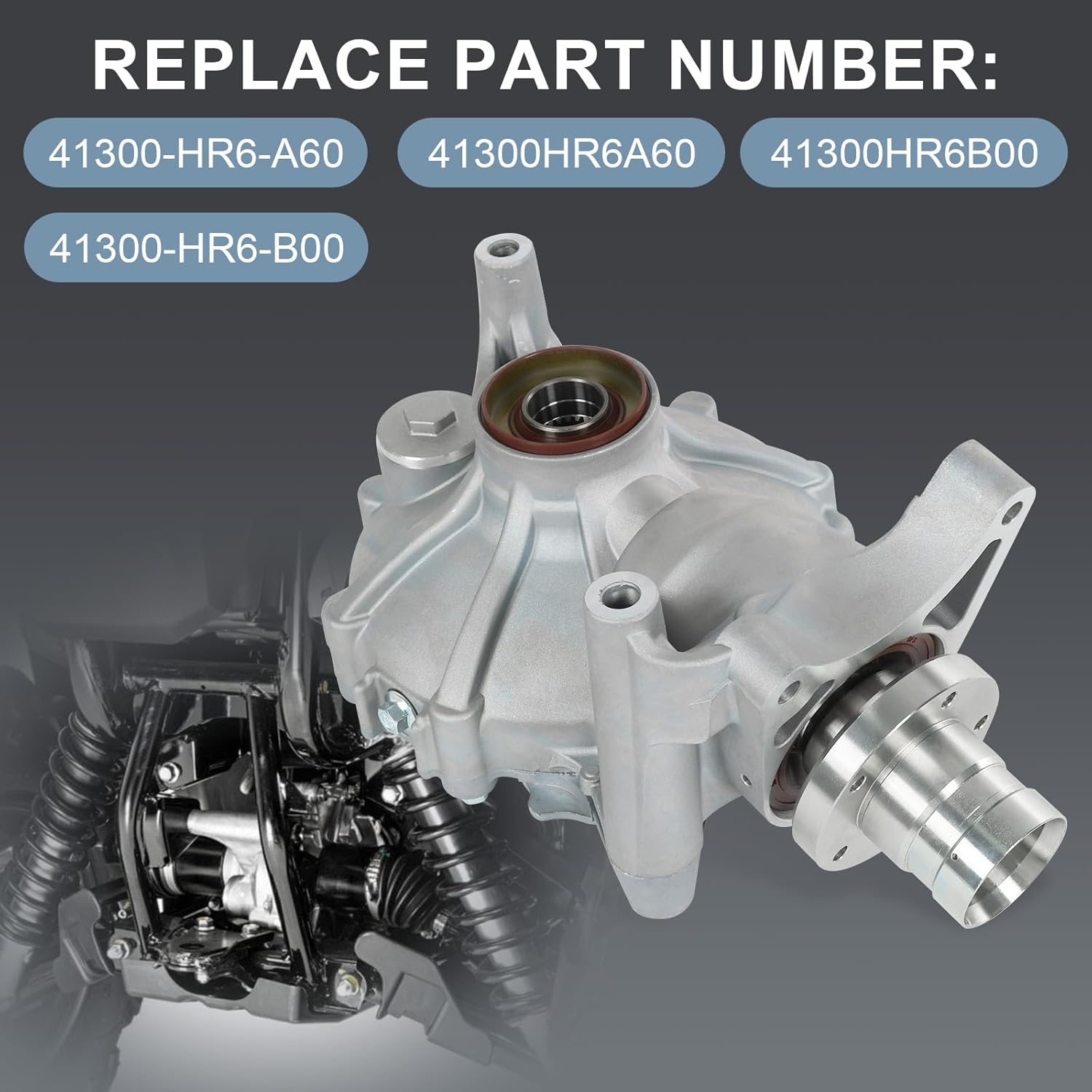 Rear Final Gear Differential Assembly Compatible with Honda Rancher 420 TRX420 2015-2022 Honda Foreman Rubicon 500 TRX500 2015-2018# 41300-HR6-A60 41300-HR6-B00