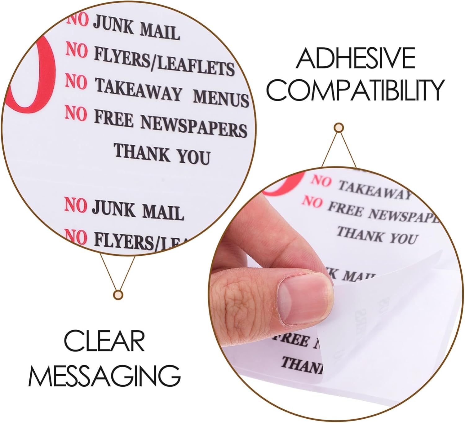 Mikikit No Solicitations Sticker Set Mailbox Reminder Decal Fun Sign for Outdoor