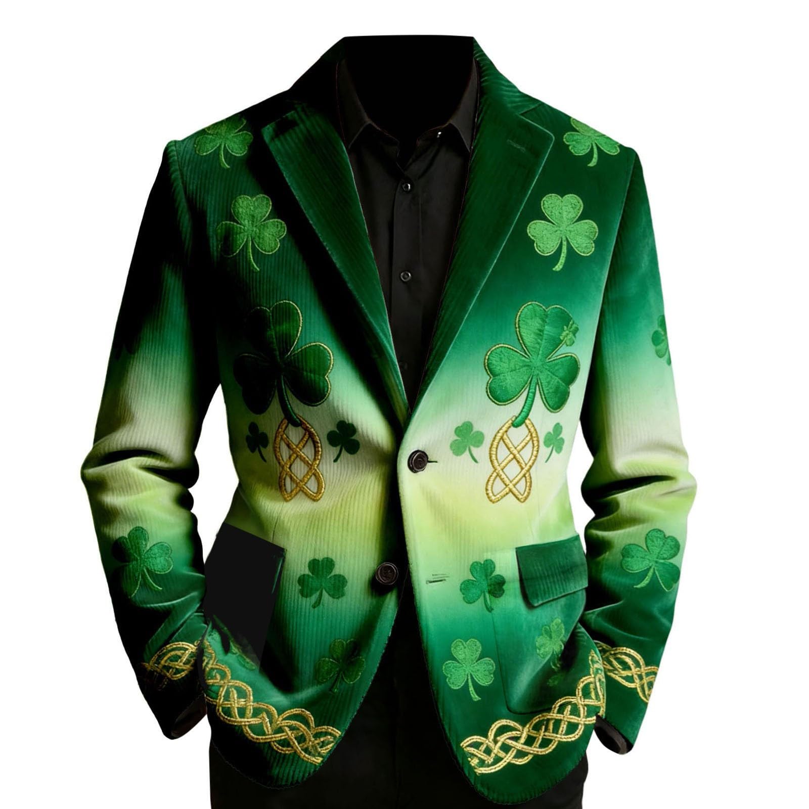 Elegante chaqueta de pana con estampado de esmoquin para hombre, estilo casual, para negocios y uso diario, discoteca (2)