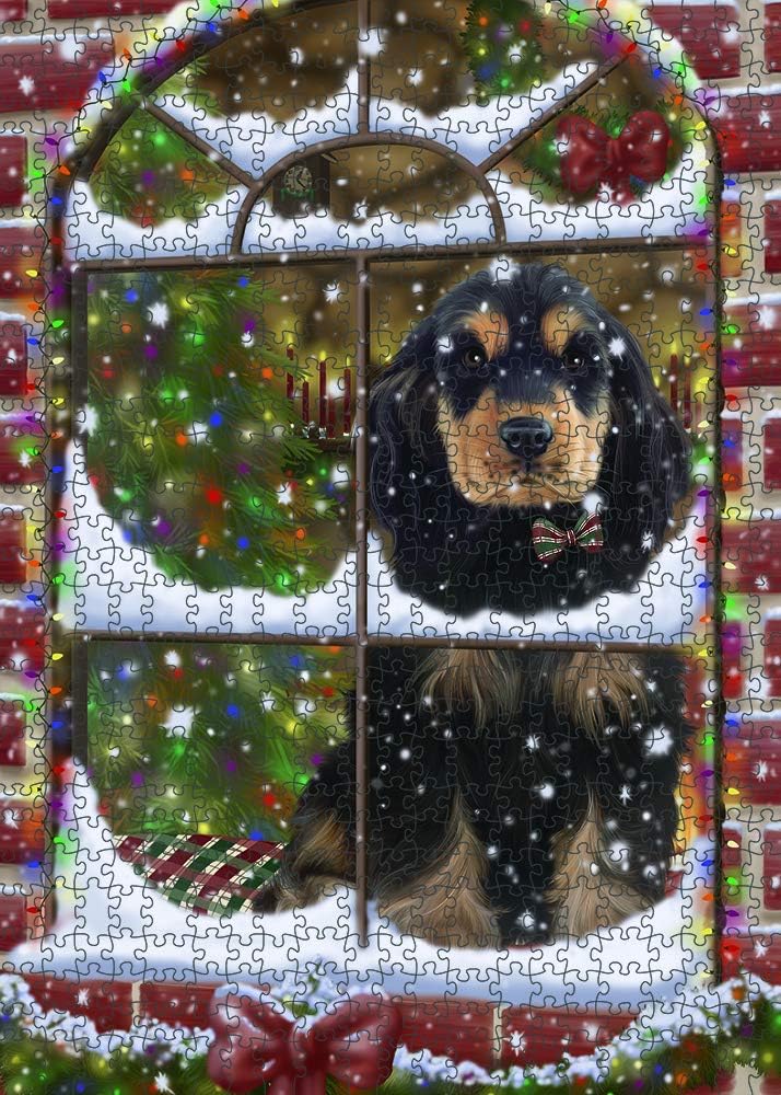Please Come Home for Christmas Cocker Spaniel Dog Jigsaw Puzzle for Adults - Animal Printed Interlocking Puzzle Game Artwork - Gift for Dog Lover's -1000 Pcs 29.5"x19.7", PZLE57202
