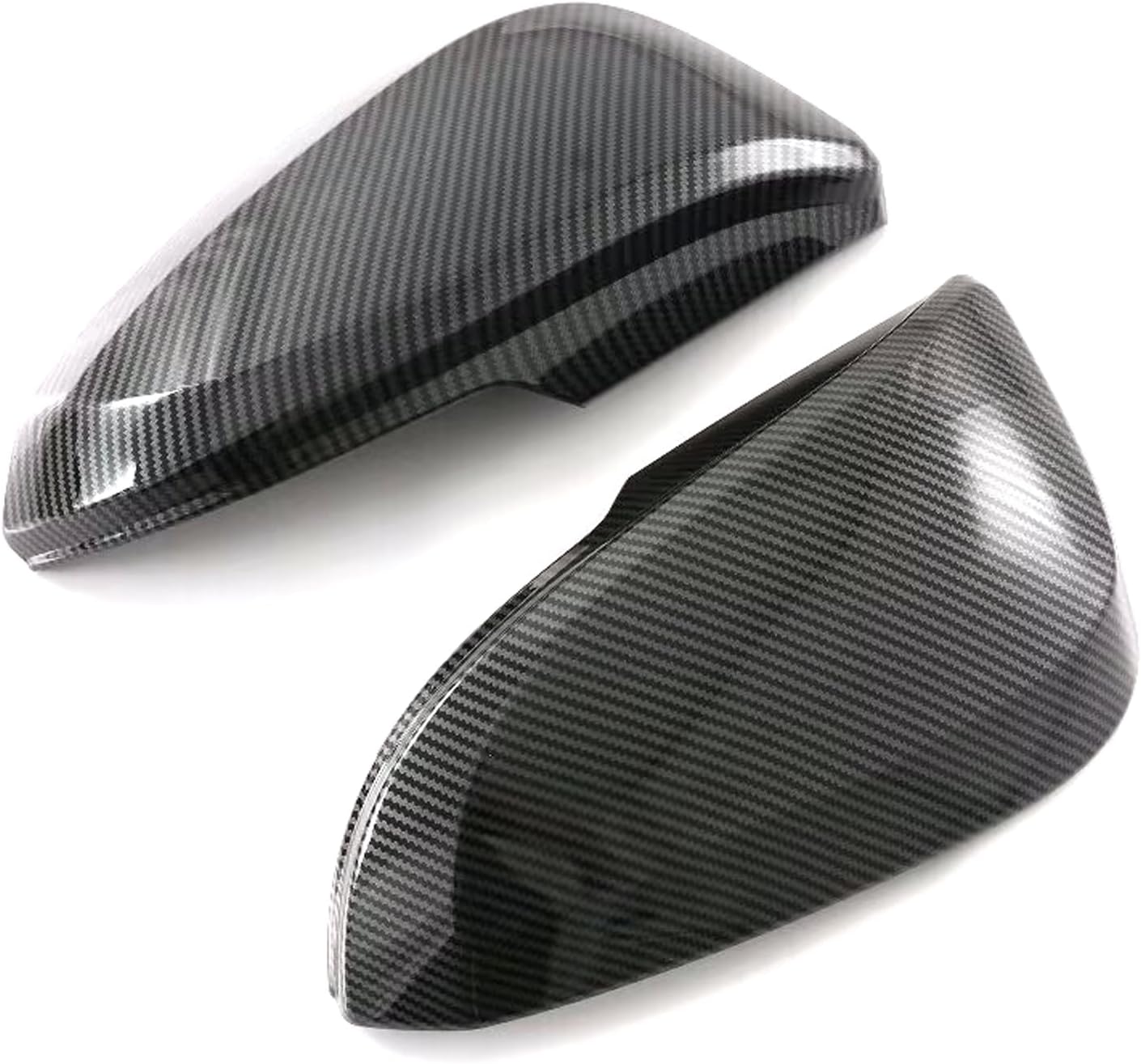for Toyota Hilux 2016-2025 ABS Rearview Side Door Mirror Cover Trim 2pcs Car Accessories (Carbon Fiber Black)