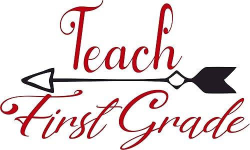 SEC Apparel Teach - Transferencia de camiseta de vinilo para planchar (8.0in, 9.0in, 10.0in, 11.0in de ancho - 1er grado, 2 grado, 3 grado, 4 grado,