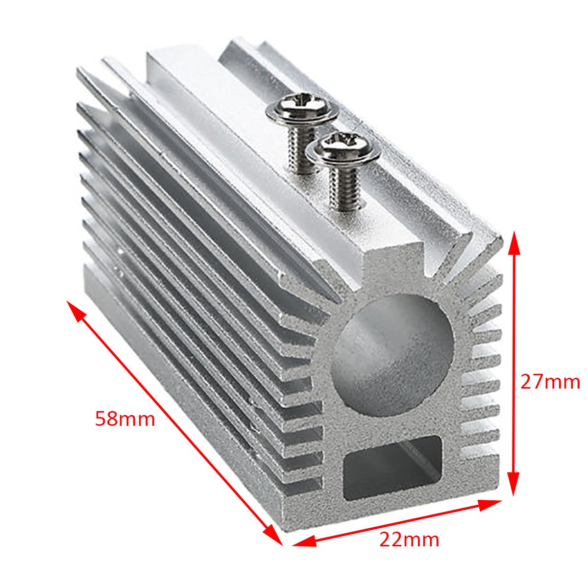 Aluminum Cooling Housing Laser Heat Sink Holder Mount Part 58 22 27mm For 12mm Laser Module Machinery Parts
