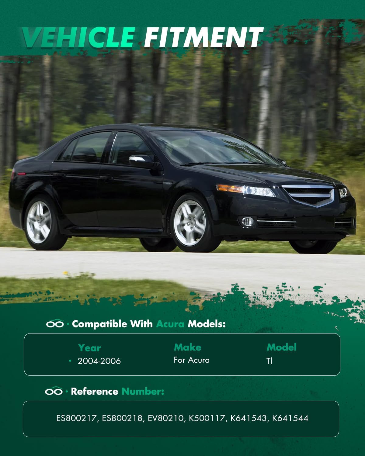 SCITOO 14pcs Suspension Kit Lower Control Arm Inner Outer Tie Rod End Sway Bar Link Lower Ball Joint Upper Ball Joint Fit 2004-2006 For Acura TL