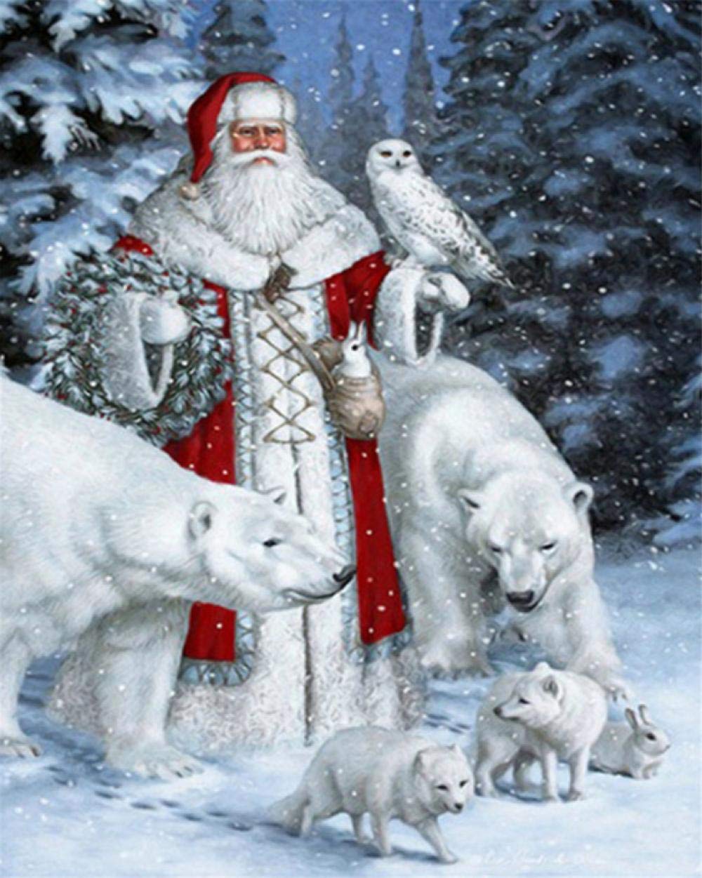 Peinture par numéros Père Noël pour réussir facilement votre déco de Noël