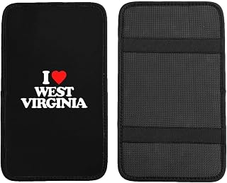 I Love West Virginia Car Center Console Armrest Cover Universal Soft Car Seat Armrest Box Cushion Interior Decoration