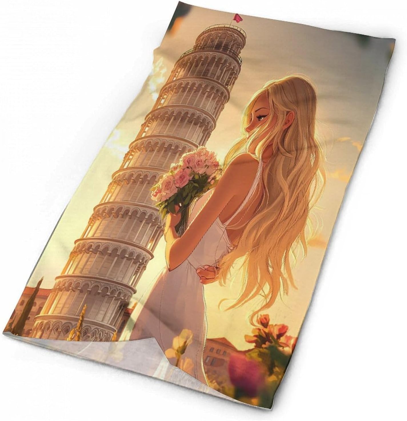 Leaning Tower of Pisa Woman Face Cover Neck Gaiters for Men Women Sun Protection Mask Scarf Hiking Bandana