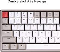 Vista 6 de Keychron Teclado mecánico inalámbrico K2 75% Layout Bluetooth con teclas retro de doble disparocable tipo C, interruptor marrón mecánico Keychron
