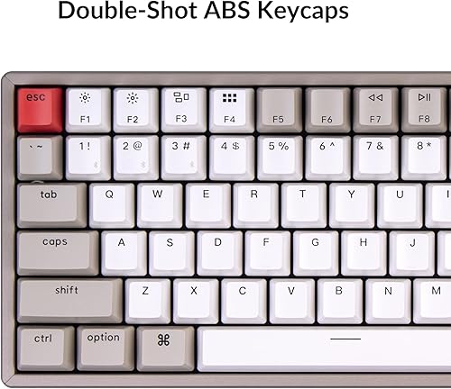 Miniatura 6 de Keychron Teclado mecánico inalámbrico K2 75% Layout Bluetooth con teclas retro de doble disparocable tipo C, interruptor marrón mecánico Keychron