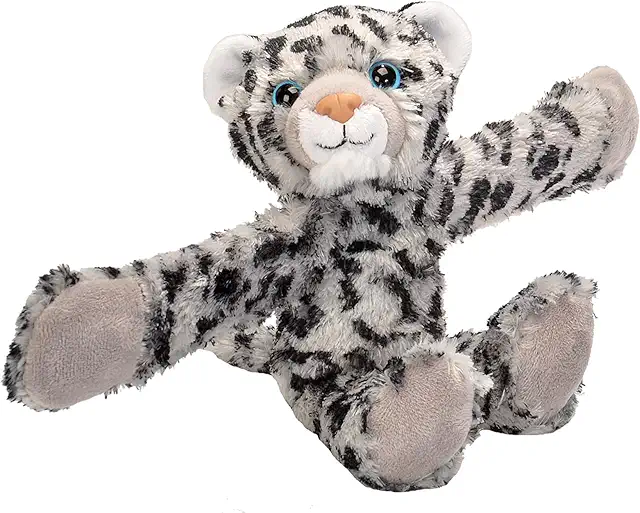 Snow Leopard Plush Hugger Slap Bracelet Toy for Kids