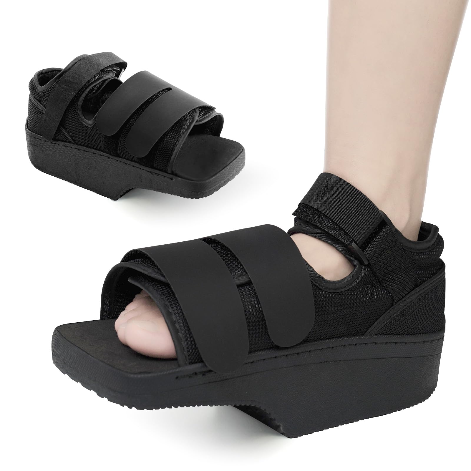 Photo 1 of MERIDESSA Post op Shoes for Broken Toe Surgery Forefoot Offloading Healing Boot Post Surgical Wedge Foot Splint for Surgery for Men and Women (Large)