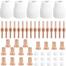 50Pcs Plasma Cutter Consumables Set for PT-31 Reusable Plasma Torch Cutting Consumables Lightweight Plasma Cutter Machine Consumables Plasma Cutter Accessories for Plasma Cutter