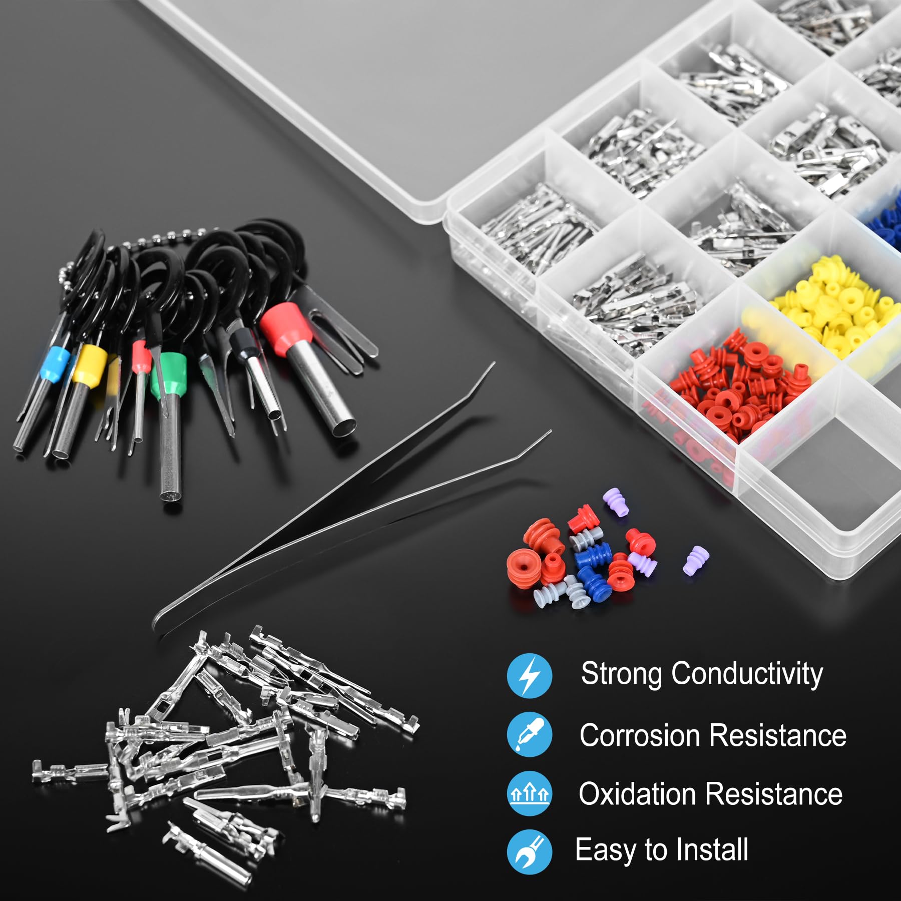 567-teiliges Steckverbinder-Set, 26 Arten, 1/1,5/1,8/2,2/2,8/3,5 mm, 22 Gauge, 12-poliger elektrischer Draht, männlich und weiblich, Reparatur-Set