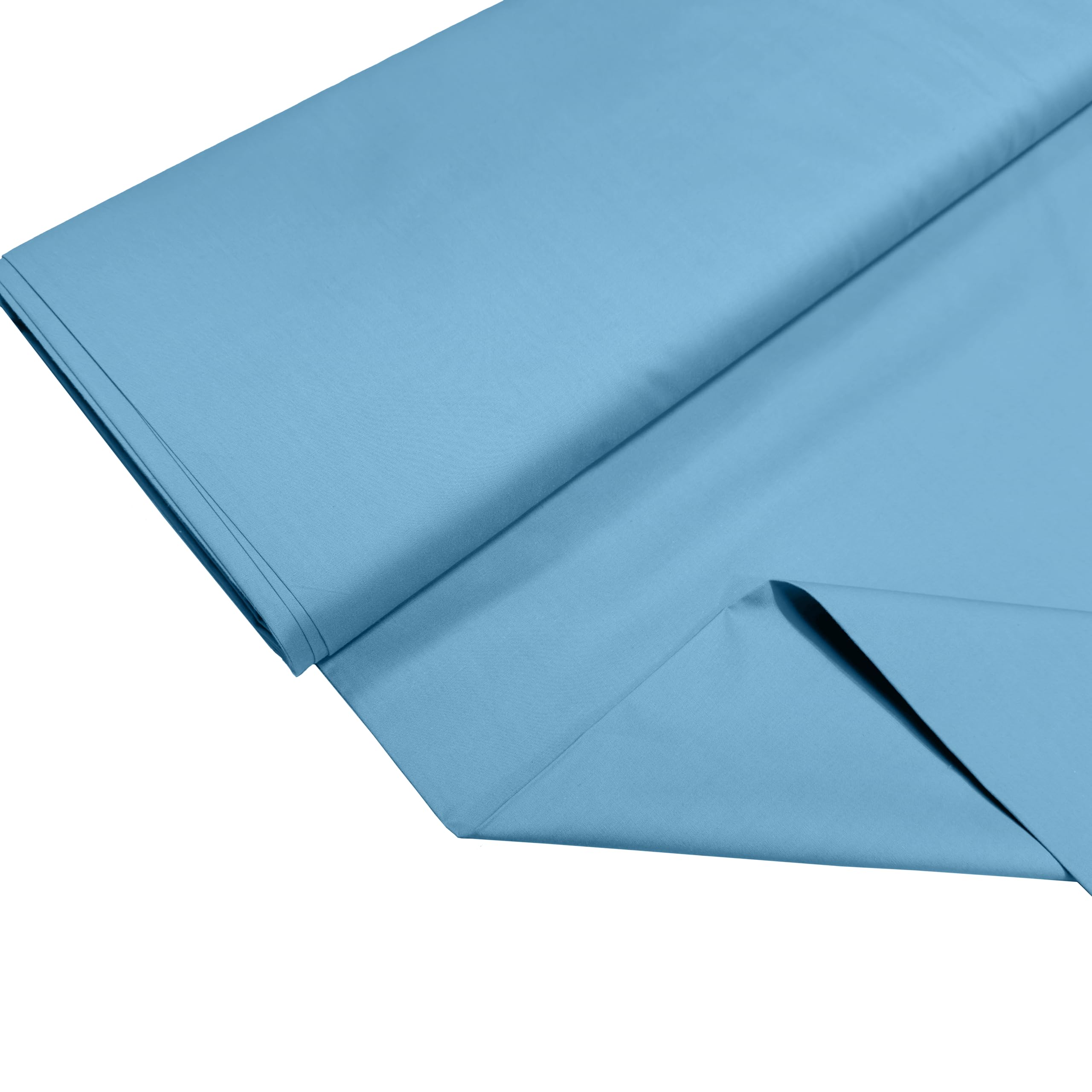 100% Cotton Percale Fabric – 200 Thread Count, 120 GSM, Breathable & Durable Material for Bedding, Quilting & Sewing - 50cm x 112cm (Sky Blue) — image 1